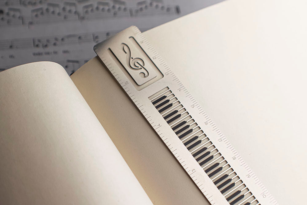 Piano Keys Ruler Clip Bookmark