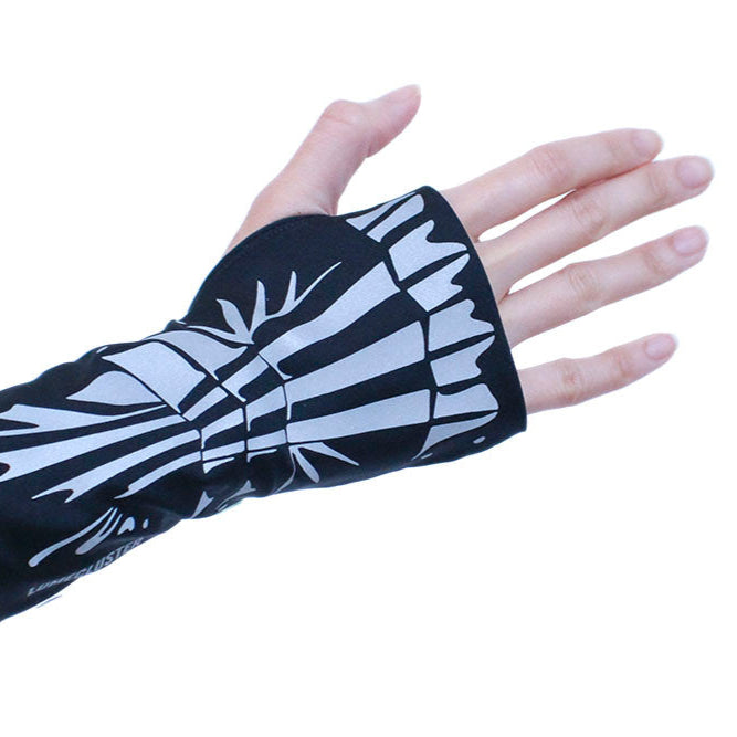 Reflective Gauntlet Fingerless Gloves (Lumecluster ⨯ Wing & Weft)