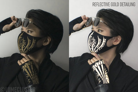 Reflective Phoenix Face Mask (Lumecluster X Wing & Weft)