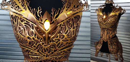 228 hours later, the 3D printed Dreamer Regalia Armor for actor Felicia Day is finished! (Part 2 of 3)