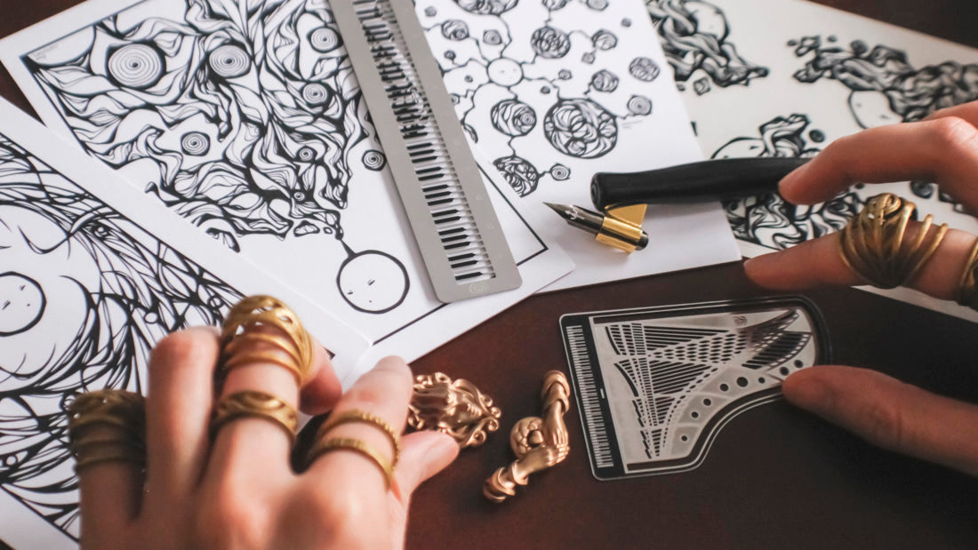 Lumecluster stationery note cards, bookmarks, pendants and rings