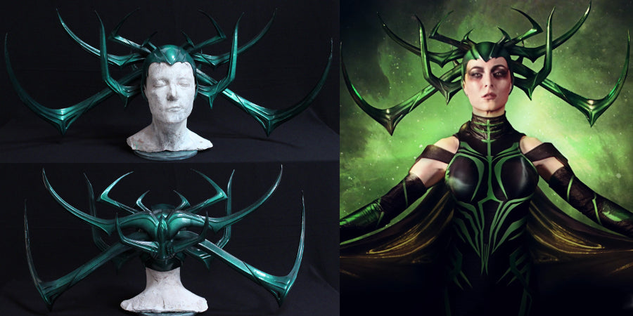 Making my interpretation of Hela’s headdress from Thor: Ragnarok