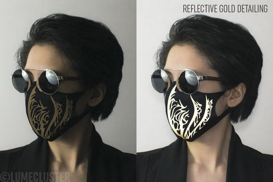 Reflective Phoenix Face Mask (Lumecluster ⨯ Wing & Weft)