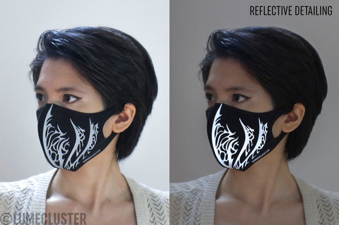 Reflective Phoenix Face Mask (Lumecluster X Wing & Weft)